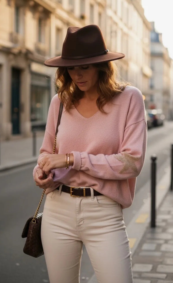 Casual Sweater w/Star Detail