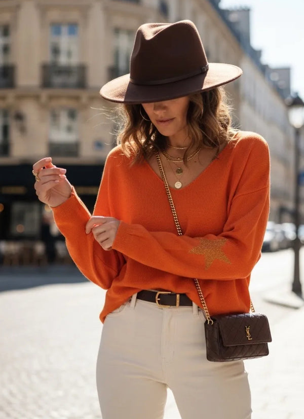 Casual Sweater w/Star Detail