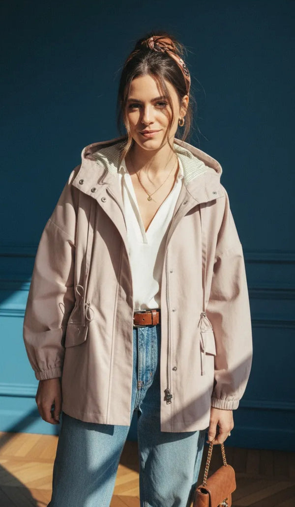 Mid-Length Hooded Jacket