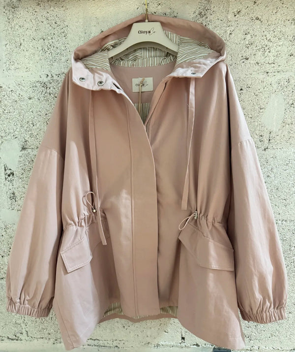 Mid-Length Hooded Jacket