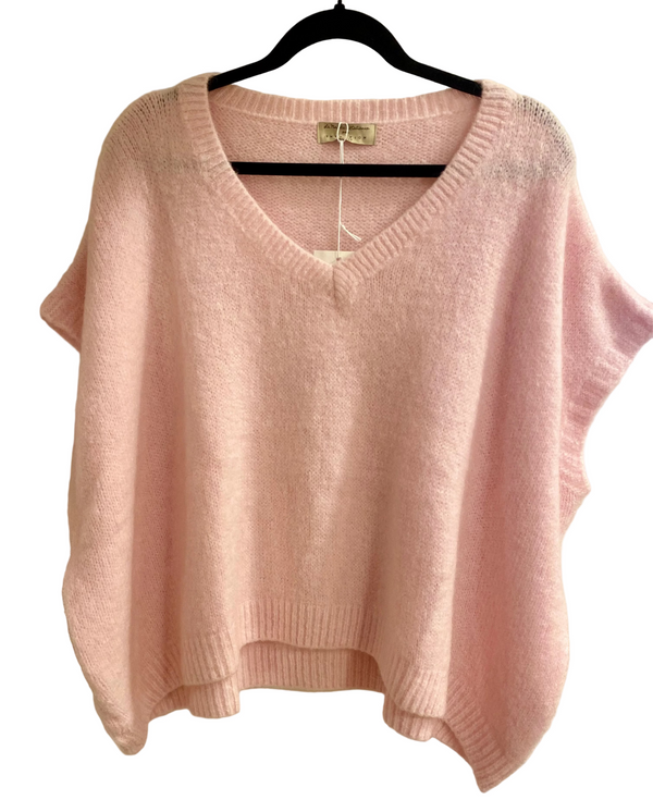 Kid mohair sleeveless sweater
