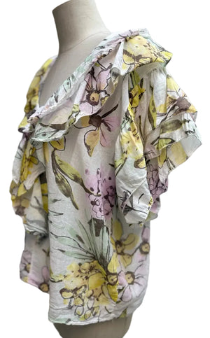 floral ruffle top 