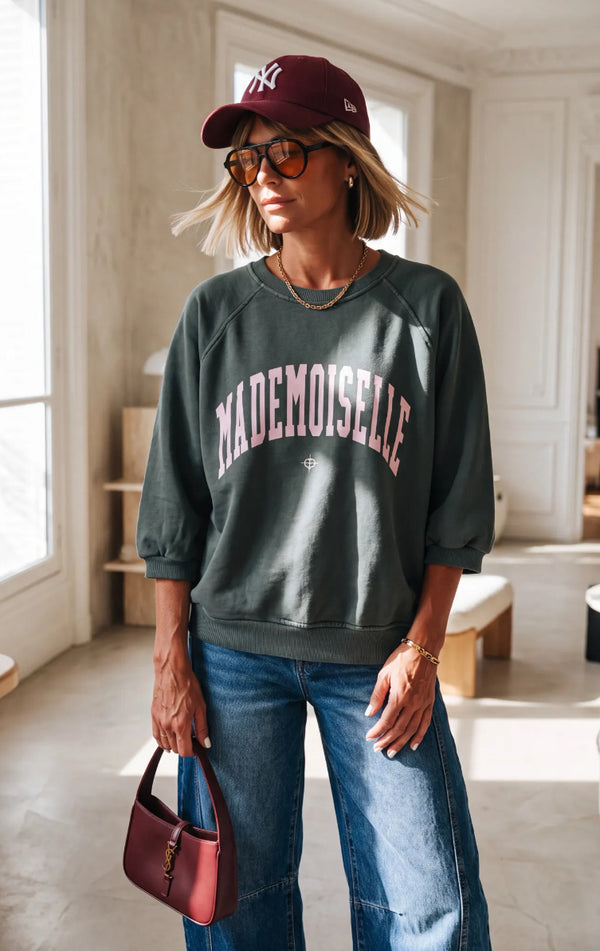 Moss Green Mademoiselle Sweatshirt