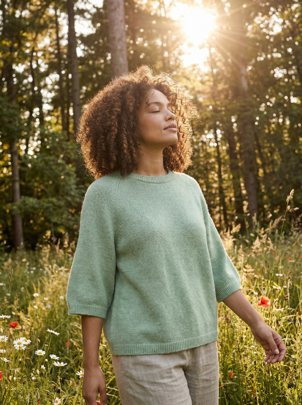 3/4 Sleeve Wool Sweater