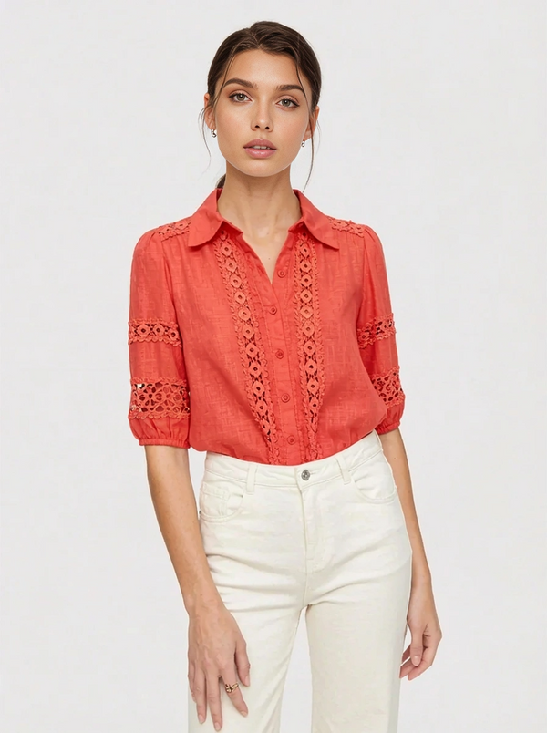 Maya Shirt - Coral