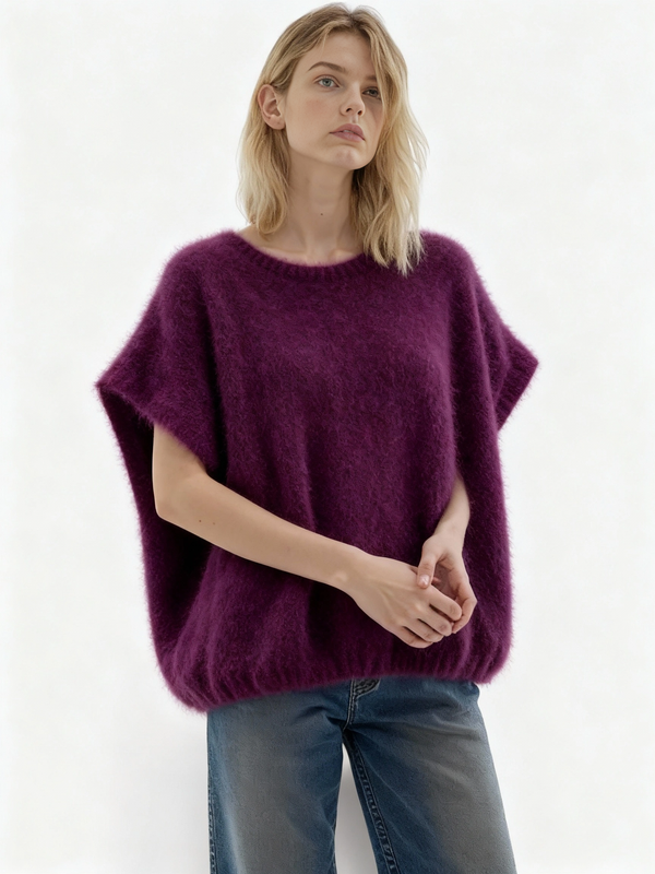 Kid Mohair Sleevless Sweater