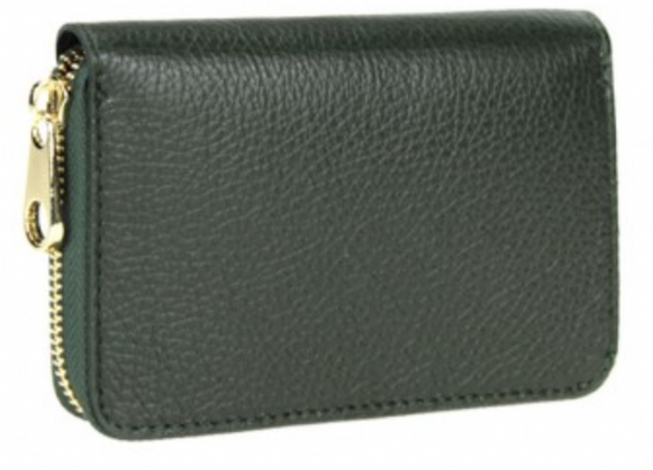 Italian Leather Zip Wallet