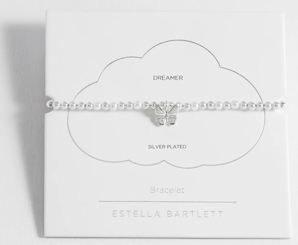 Estella Bartlett Pearl And Butterfly Bracelet