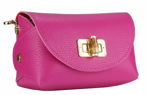 Fuchsia Pink leather bag