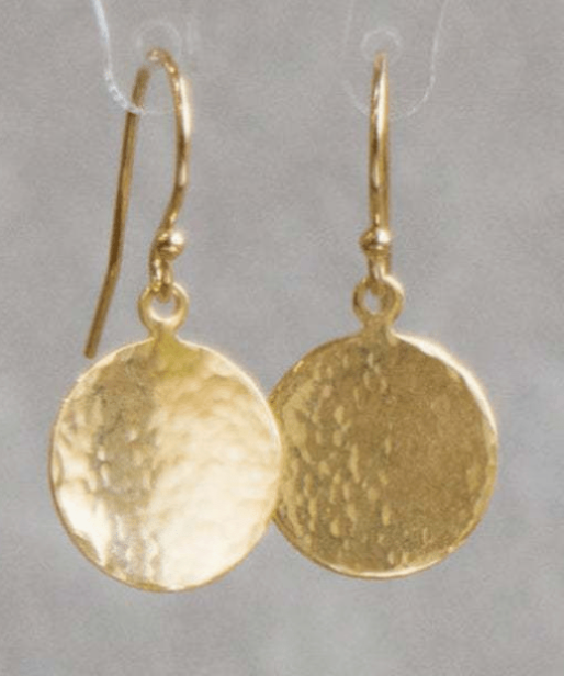 Battered Disc Earrings