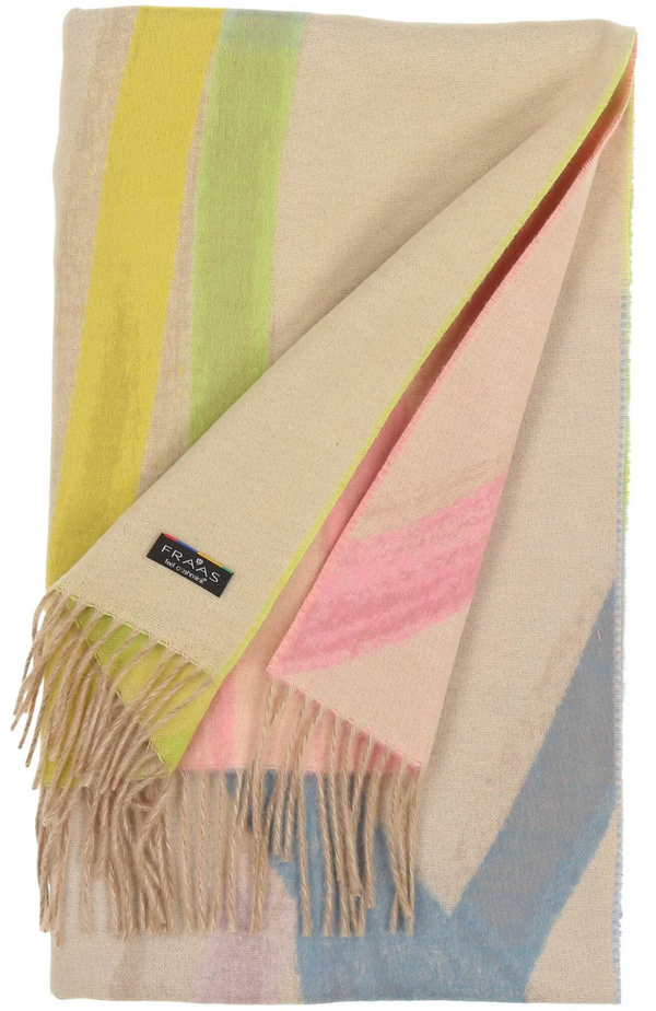 CASHMINK SCARF WITH BRUSHSTROKE DESIGN