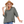 Load image into Gallery viewer, Woman wearing a khaki green  linen top with a cowl neck and straw hat
