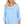 Load image into Gallery viewer, Woman wearing a light blue linen top with a cowl neck
