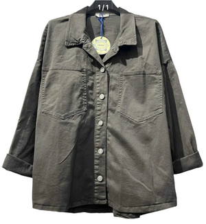 Chocolate coloured buttoned shirt made from 100% cotton