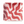Load image into Gallery viewer, Square trinket tray with red and pink wave design
