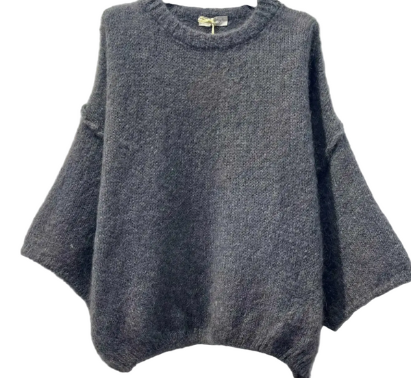 Grey mohair sweater