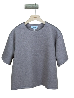 soft t-shirt top in colour taupe
