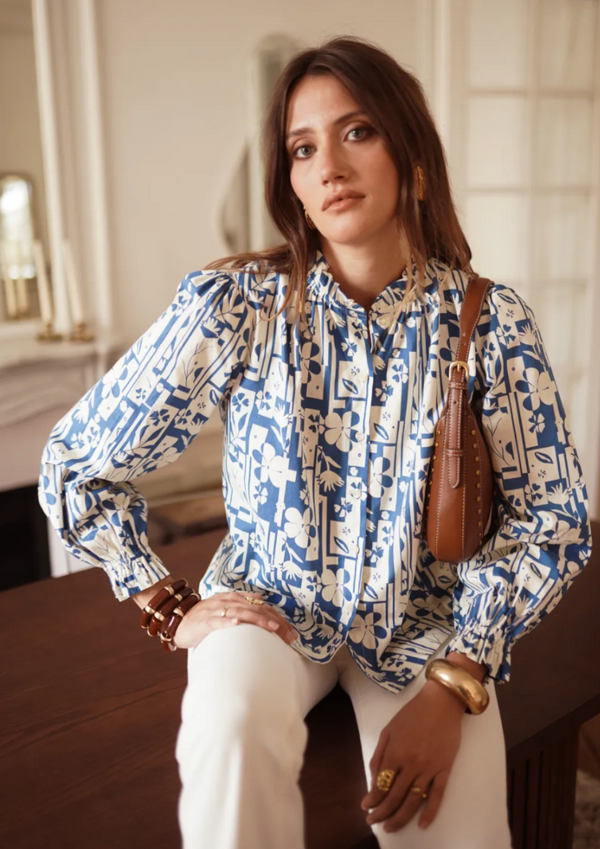 Ornella Shirt w/Ruffle Collar