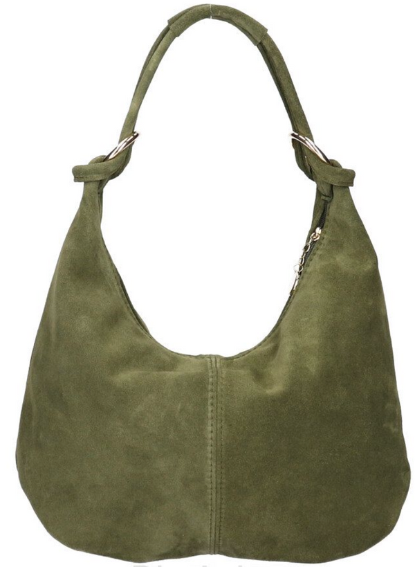 Suede Leather Tote Bags with Thail Silver Rings