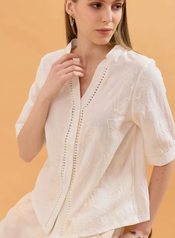 V Neck Spring Blouse