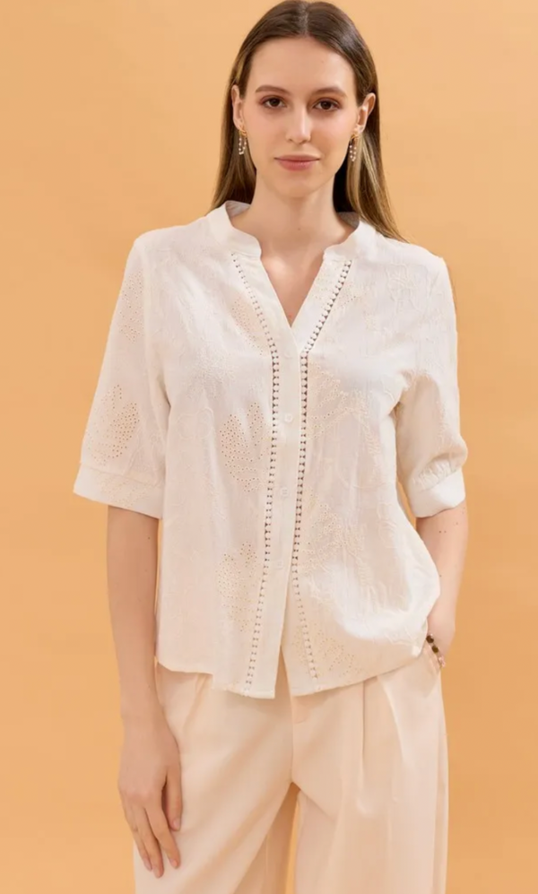 V Neck Spring Blouse