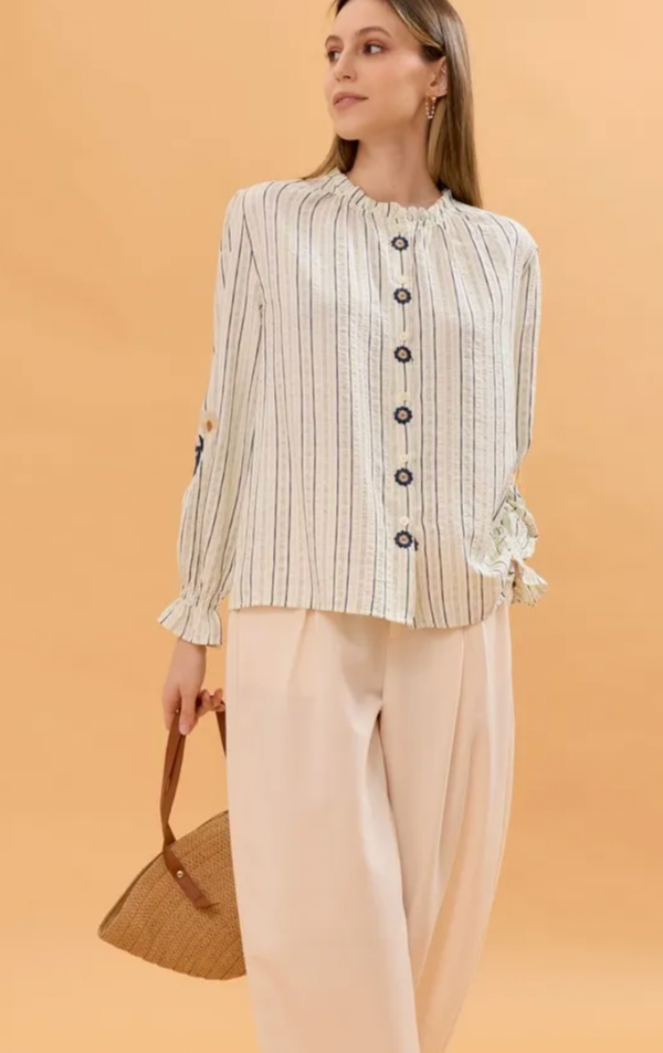 Spring Top w/Floral Detail