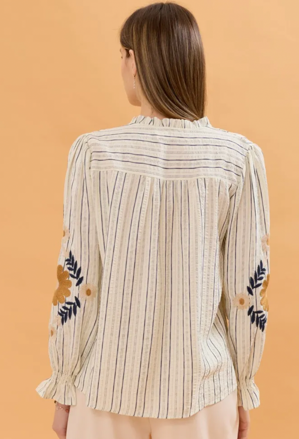 Spring Top w/Floral Detail