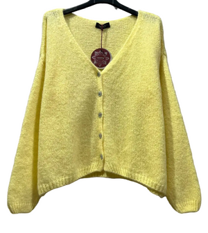 Mohair yellow cardigan