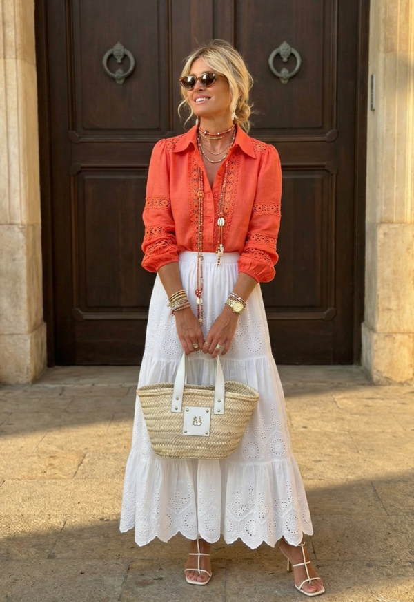 Maya Shirt - Coral