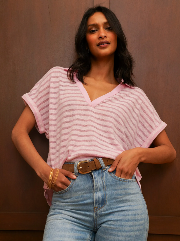 Striped V-Neck Top
