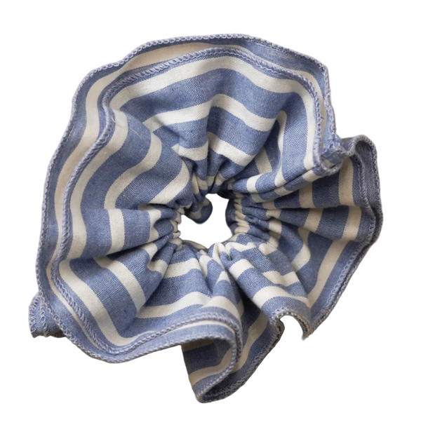 Frilly striped scrunchies
