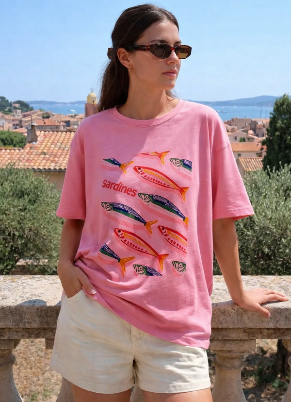 Pink Sardine T Shirt