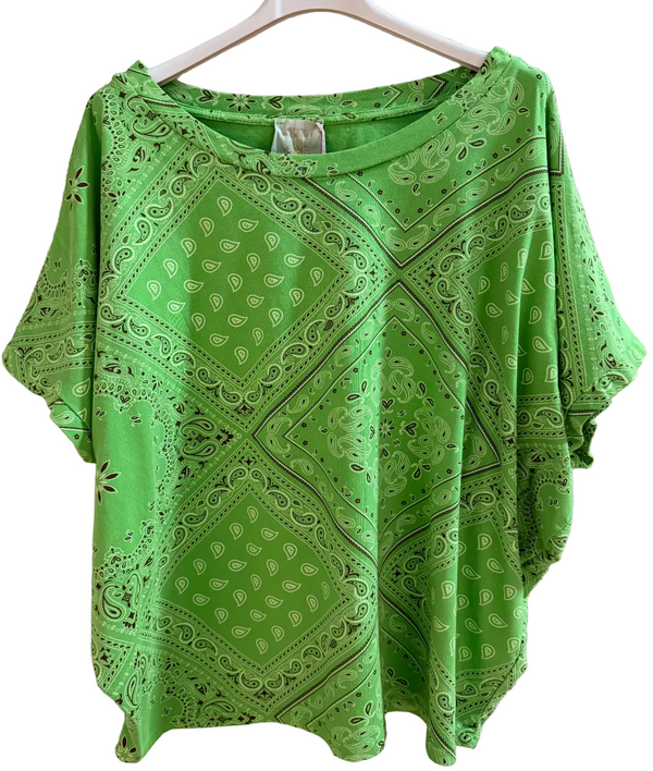 Lime green oversized bandana t-shirt