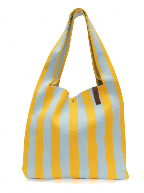 Yellow & Blue Striped Bag