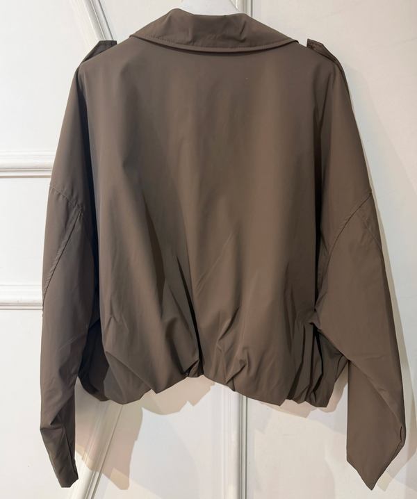 Cropped Utility Bomber Jacket