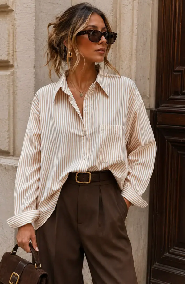 Oversized Striped Shirt