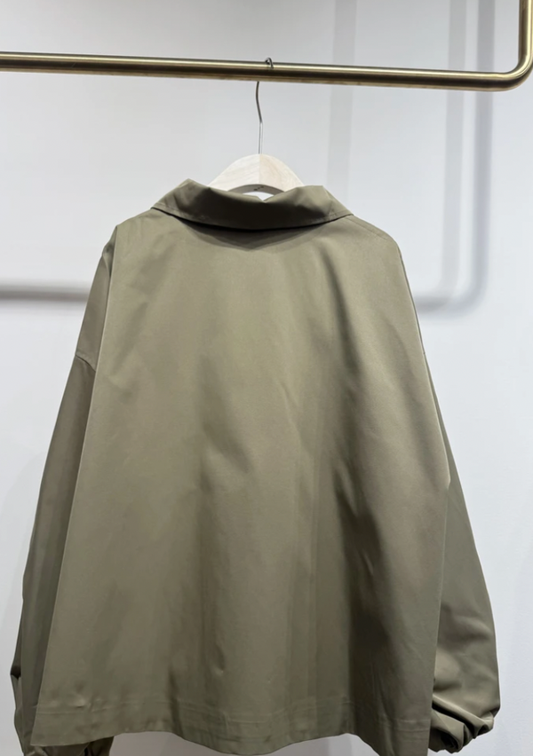 Oversized High-Neck Cropped Utility Jacket