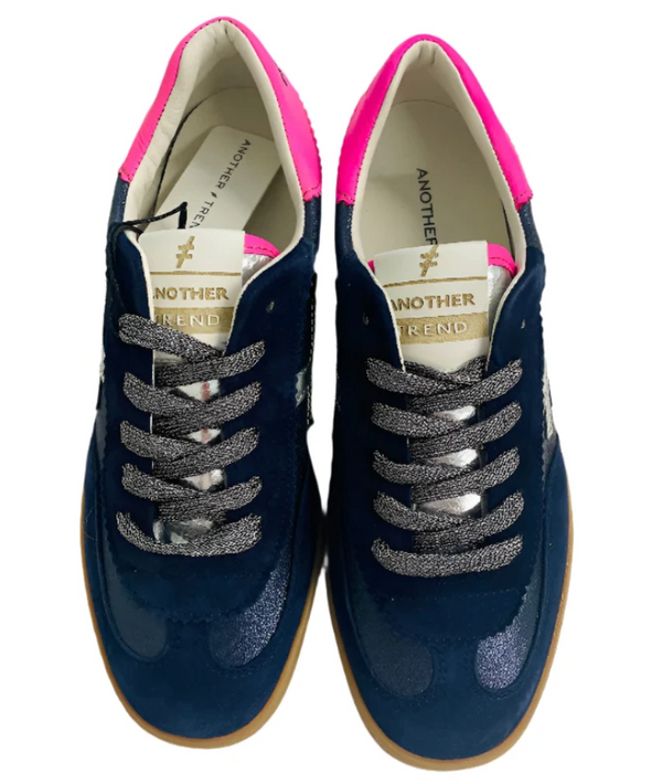 Another Trend Navy and Hot Pink Trainer