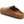 Load image into Gallery viewer, A single tan suede clog slipper shown from a three-quarters angle on a white background.
