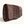Load image into Gallery viewer, A dark brown suede clutch bag with a textured, braided wavy pattern panel on the front, shown against a plain off-white background.
