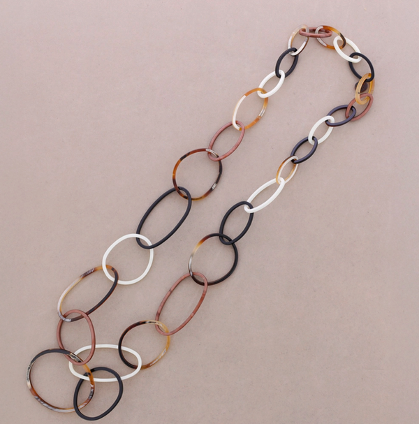 Long Resin Link Necklace
