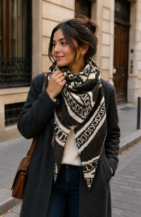 Aztec Geometric Blanket Scarf