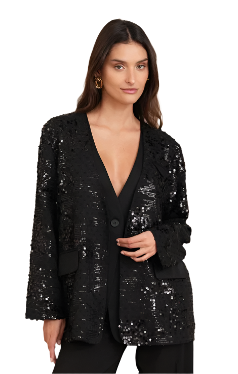 Jacket Long dress with sequins