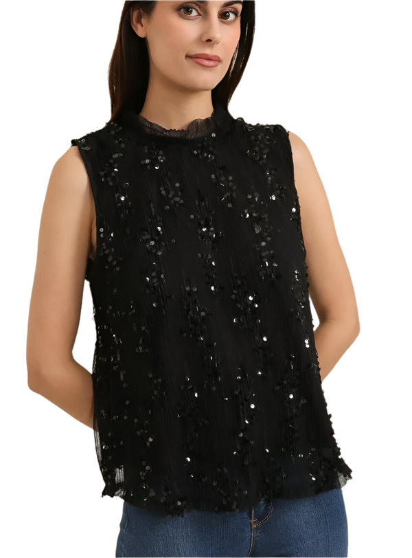 Tank Top w/Sequins Details