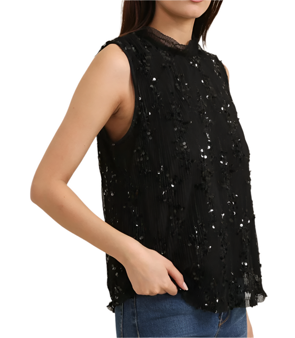 Tank Top w/Sequins Details