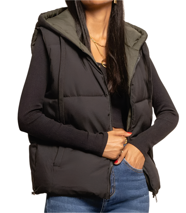 Short Sleeveless Puffer Coat