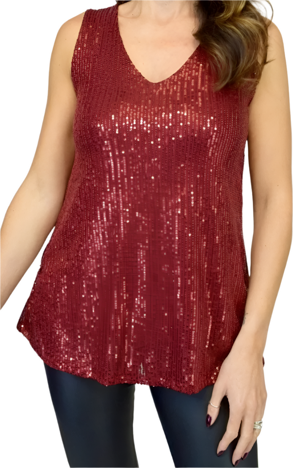 Sleeveless Sequin Top