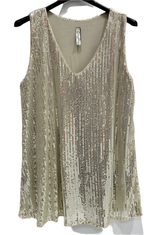 Sleeveless Sequin Top