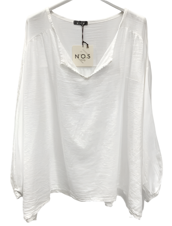 Cotton Open Neck Top