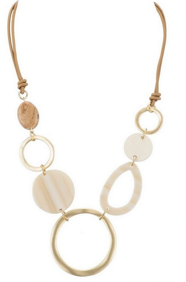 Short Chain Link & Resin Necklace